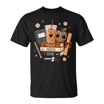 Back To School Teach Inspire Love Teacher Coffee Women T-Shirt | Seseable UK