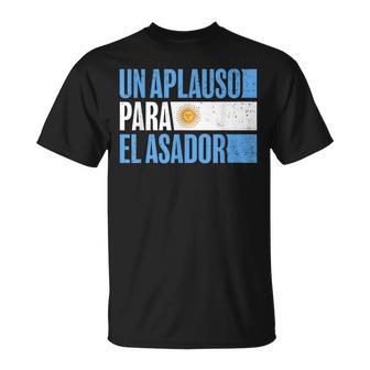 Bandera Argentina Asador Argentina Un Aplauso Para El Asador Camiseta unisex - Regaloses