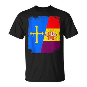Bandera Asturias Y España Republicana Republica Española In Mangas Camiseta unisex - Regaloses