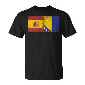 Banderas De España Bosnia Y Herzegovina Bosnio Español Camiseta unisex - Regaloses