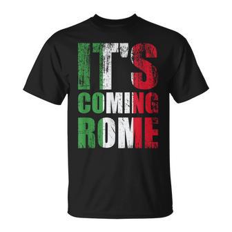 Bandiera Italiana Italia Regalo Calcio It's Coming Rome Maglietta - Novitaregali