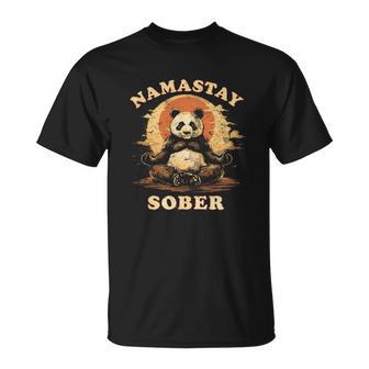 Bear Namastay Sober Na Aa Mediation Sobriety T Shirt Name T-Shirt | Seseable UK