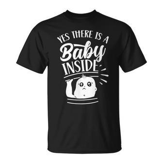 Bébé À L'intérieur Baby Inside Grossesse Annonce Enceinte T-Shirt - Cadeauxyz
