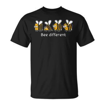Bee Different Bienen Lustiges Motivationpruch T-Shirt - Geschenkecke