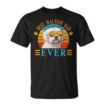 Best Dog Dad Ever Día Del Padre Maltés Dad Para Hombres Camiseta unisex - Regaloses