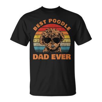 Best Poodle Dad Ever Retro Hunde-Liebhaber Welpen Hundeschule T-Shirt - Geschenkecke