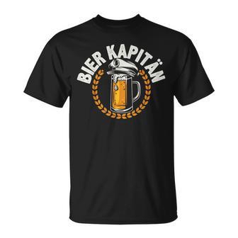 Bier Kapitän Lustig Bootauf Trinkpruch Herren Männer T-Shirt - Geschenkecke