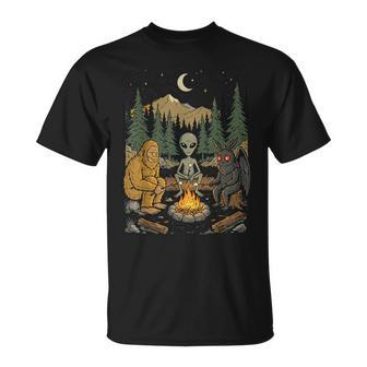 Bigfoot Alien Mothman Camping Nature T-Shirt - Thegiftio UK
