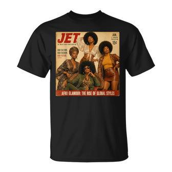 Black Is Beautiful Afro Glamour Melanin Queen Fashion T-Shirt - Thegiftio UK