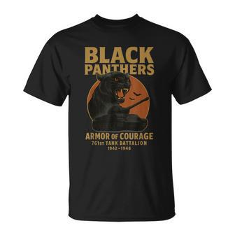 Black History 761St Tank Battalion Vintage Panther Graphic T-Shirt - Thegiftio UK