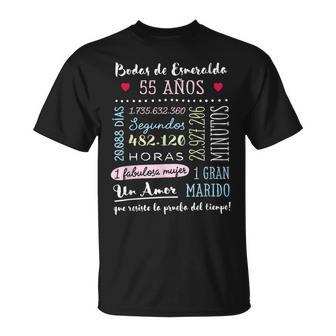 Bodas De Esmeralda 55 Años Aniversario De Boda Regalo Camiseta unisex - Regaloses
