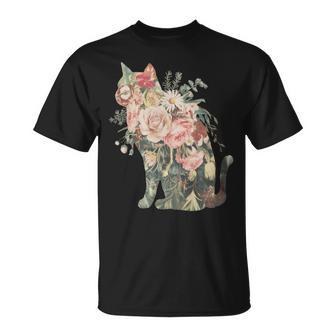 Boho Chat Plantes S Filles Hommes Fleurs Manche Longue T-Shirt - Cadeauxyz