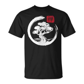 Bonsaï Japonais Enso Zen Cercle Kanji Bonsaï Plante T-Shirt - Cadeauxyz