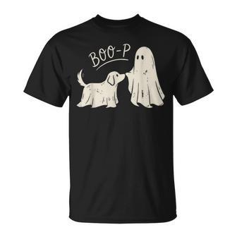 Boo-P Ghost Dog Nose Boop Halloween Costume Animal Lover T-Shirt | Seseable UK