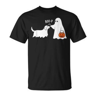 Boop Cute Ghost Dog Halloween Costume Humor T-Shirt | Seseable UK