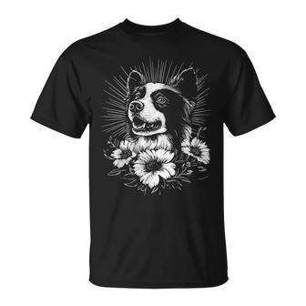 Border Collie Perro Amante Estilo Retro Tatuaje Camiseta unisex - Regaloses