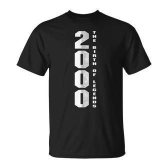 Born In 2000 El Nacimiento De Las Leyendas Regalo De Cumpleaños Camiseta unisex - Regaloses