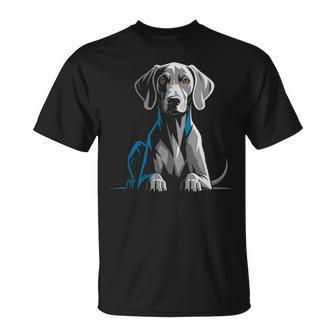Braco De Weimar Perro Dueño Amante Fantasma Gris Camiseta unisex - Regaloses