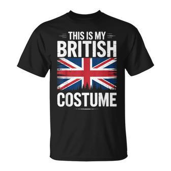 This Is My British Flag Costume British Halloween T-Shirt - Thegiftio UK