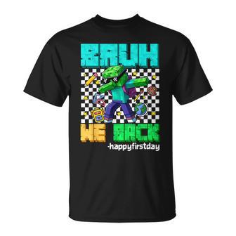 Bruh We Back To School Kids Boy Dabbing Video Game Pixel T-Shirt - Thegiftio UK