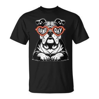 Bulldog Mascot Sports Fan Football Basketball Baseball T-Shirt | Seseable UK