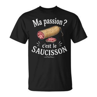 Cadeau Humour Apero Passionaucisson Bonivant Charcuterie T-Shirt - Cadeauxyz
