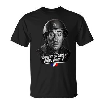 Cadeau Noel Drole Comment On Devient Chef La 7Eme Compagnie T-Shirt - Cadeauxyz