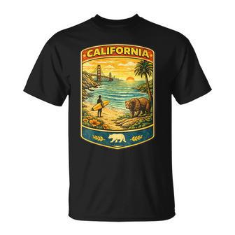 California Beach California Regalo De Estado En Casa Cuello Camiseta unisex - Regaloses