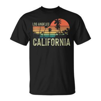 California Los Angeles Palm Trees Launset Beachenise T-Shirt - Cadeauxyz