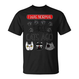 Camisa Graciosa De Gatos Yo Era Normal En Inglés Camiseta unisex - Regaloses