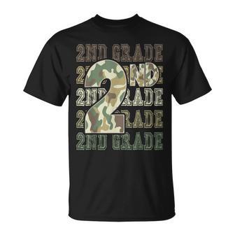 Camo 2Nd Grade Squad First Day Of School Boy Girl Teacher T-Shirt - Thegiftio UK