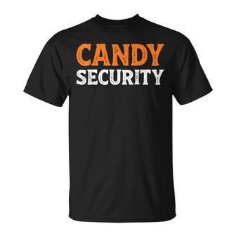 Candy Security Easy Lazy Halloween Dad Mom Papa Mama T-Shirt | Seseable UK