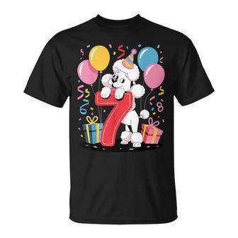Caniche Perro 7 Cumpleaños Niño Niña 7 Añosiete Caniche Camiseta unisex - Regaloses