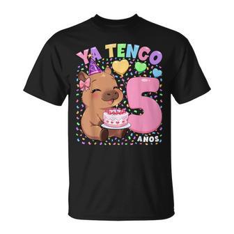 Capybara Niñas 5 Cumpleaños Carpincho Ya Tengo 5 Años Camiseta unisex - Regaloses