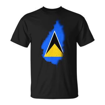 Carte Deainte Lucieouvenir Drapeauainte-Lucie T-Shirt - Cadeauxyz