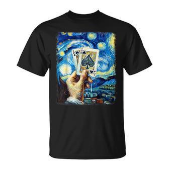 Cartes De Jeu Jack Peinture Nuit Étoilée T-Shirt - Cadeauxyz