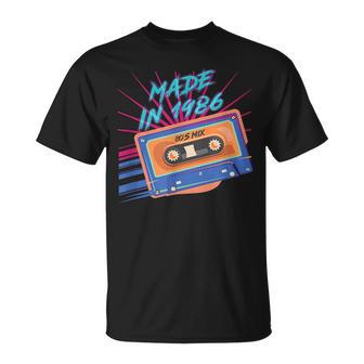 Cassetteintage 1986 Hecho En 1986 Cumpleaños 34 80S Mix Camiseta unisex - Regaloses