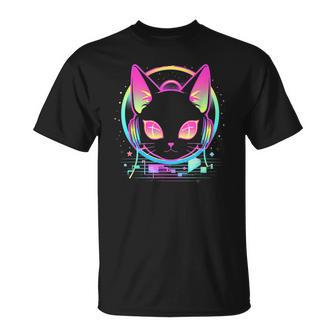 Cat Djintage Des Années 80 Dessin Animé Japonais Rétro Cool Pour Chats 6 T-Shirt - Cadeauxyz