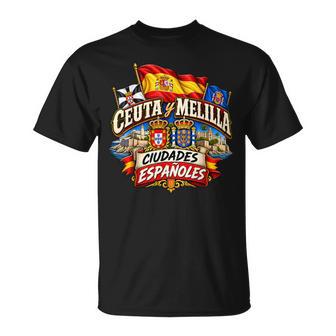 Ceuta Y Melilla Ciudades Españoles Bandera España Camiseta unisex - Regaloses