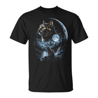 Chat Écaille De Tortue Hurlant À La Lune T-Shirt - Cadeauxyz