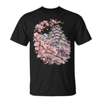 Château Japonais Fleurs De Cerisier T-Shirt - Cadeauxyz
