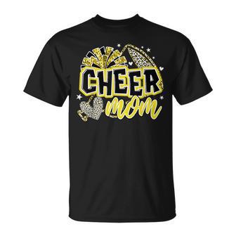 Cheer Mom Gold Cheerleader Game Day Cheer Mama Football T-Shirt | Seseable UK