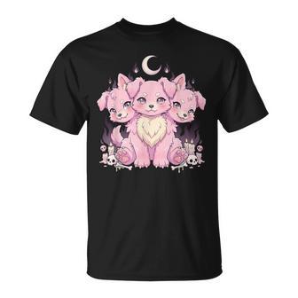 Chien À 3 Têtes Pastel Goth Anime Créatures Kawaii Manga Horreur T-Shirt - Cadeauxyz