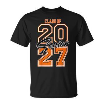 Class Of 2027 Senior 2027 Graduation Orange Vibes T-Shirt | Seseable UK