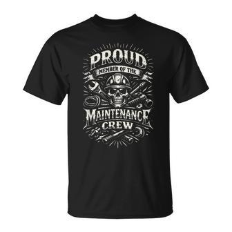 Classiqueieilli Fier Membre De L'équipe De Maintenance T-Shirt - Cadeauxyz