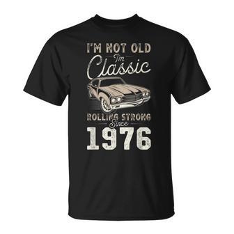 Coche Clásico Nacido En 1976 50 Aniversario Camiseta unisex - Regaloses
