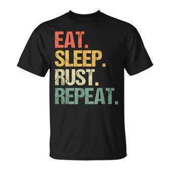 Comer Dormir Rust Repeat -Divertido Jugador Diciendo Juegos Deportes Meme Camiseta unisex - Regaloses
