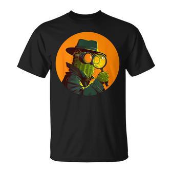 Cool Detective Cactus En Un Disfraz Divertido Para Hombre Y Camiseta unisex - Regaloses