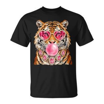 Cool Tiger Roar Leopard Sunglasses Glam Tiger T-Shirt | Seseable UK