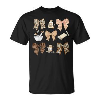 Coquette Leopard Pharmacy Tech Pharmacist Certified Pharm T-Shirt - Thegiftio UK